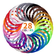 28 Colors 3D Pen Filament Refills Compatible with SCRIB3D MYNT3D PIKA3D 3D Pe...