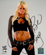 *OFFICIAL PHOTO FILE* WWE WWF MARYSE SIGNED 8x10 JSA AUTO CROP TOP