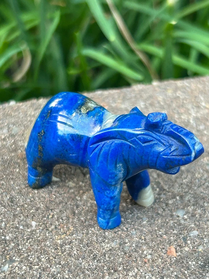 Elefant aus Lapislazuli – Glück Schutz Weisheit Edelstein Elefanten - Bild 3 von 4