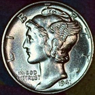 1941-P Mercury Dime – Uncirculated – Brilliant 90% Silver