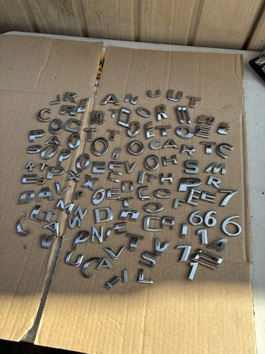 Large Job Lot 122  Of Vintage Car Numbers And Letters Mixed Lot