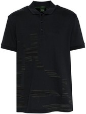 Hugo Boss Men's Paddy 6 Printed Short Sleeve Polo Shirt, Navy