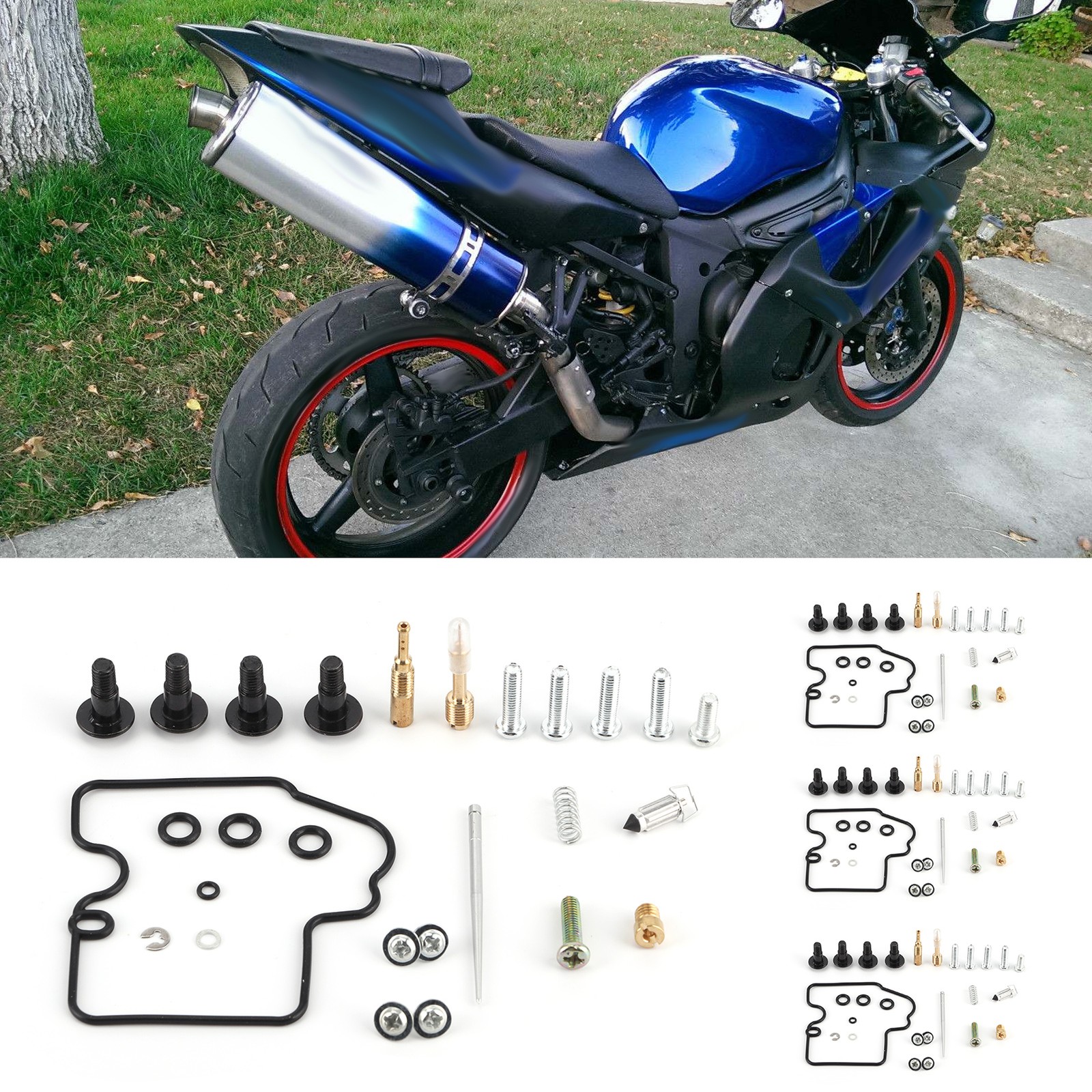 4Sets Carb Rebuild Kit For YZFR6 1999-2002 Recommended
