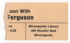 Maynard Ferguson 2/13/80 Minneapolis MN Library MEGA RARE Ticket Stub