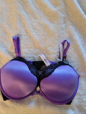 Victoria s Secret Bombshell Add-2-Cups Smooth Push-Up Bra purple 36D NWT