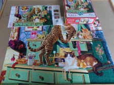 Cats Steve Read Picture Purrfect Dressing Table 750 Piece Puzzle Buffalo Games