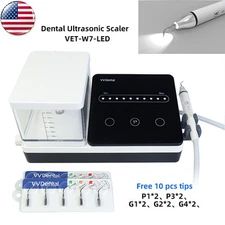 Dental Ultrasonic Piezo Scaler Machine LED Handpiece Fit EMS Cavitron Woodpecker