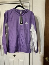 Adidas Women  s Running/ Wind Jacket. Size M Regular Fit. NWT. Purple/ White