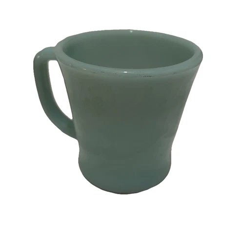 Vintage Fire King Oven Ware Delphite Light Blue Milk Glass D-handle Mug Cup