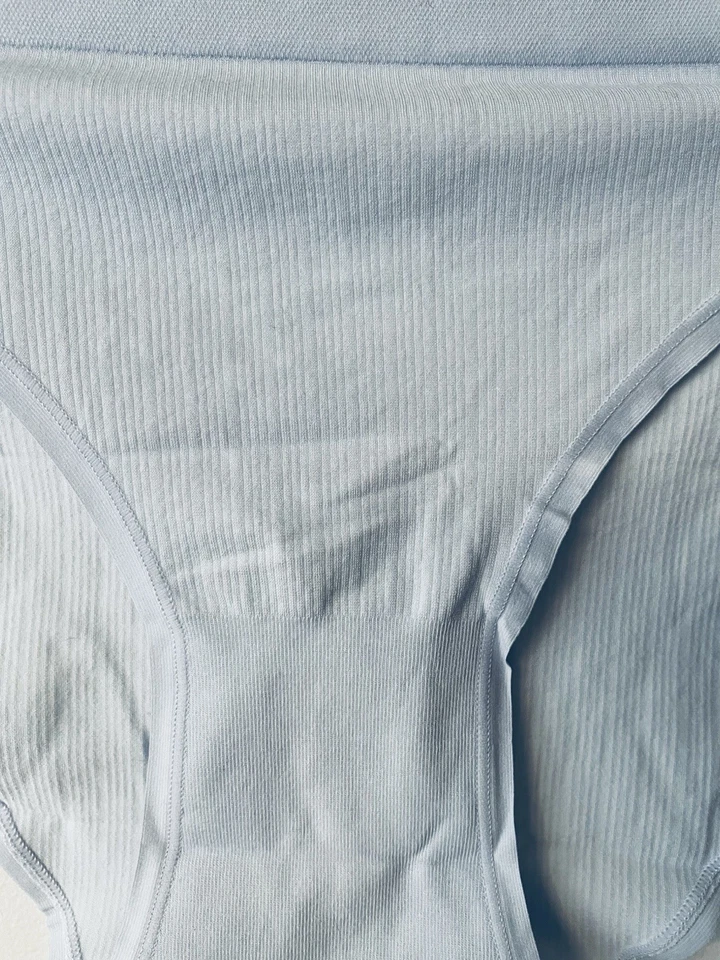 Calcinha Bombas Feminina Sem Costura Azul Bebê Tamanho Grande Nova Sem etiquetas Super Macia Respirável - Imagem 3 de 4