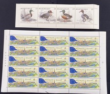 Belgium 1989 Ducks Booklet & Election to European Parliament (Block of 15) MNH