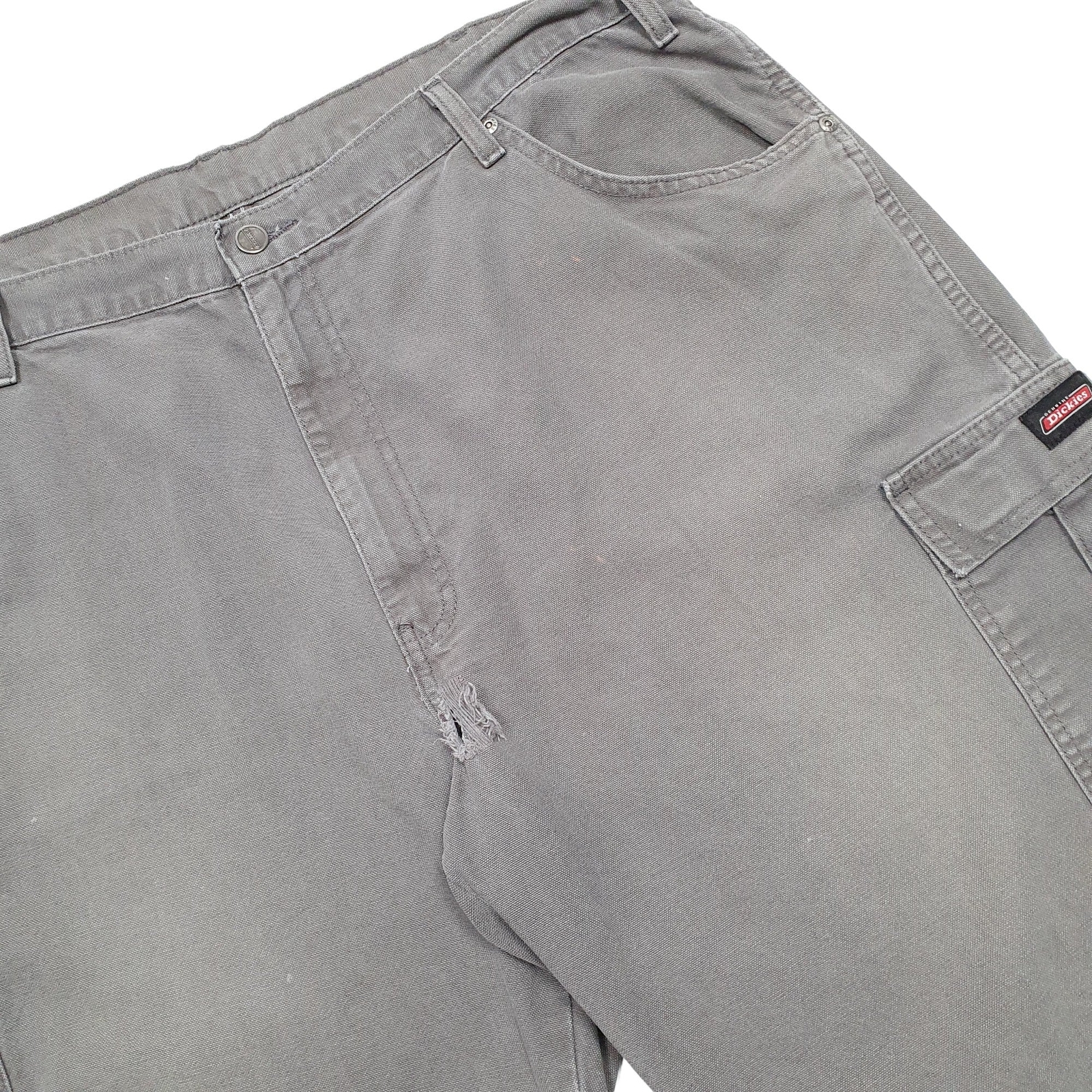 DICKIES Grey Cargo Workwear Cotton Shorts Mens W42 image 3