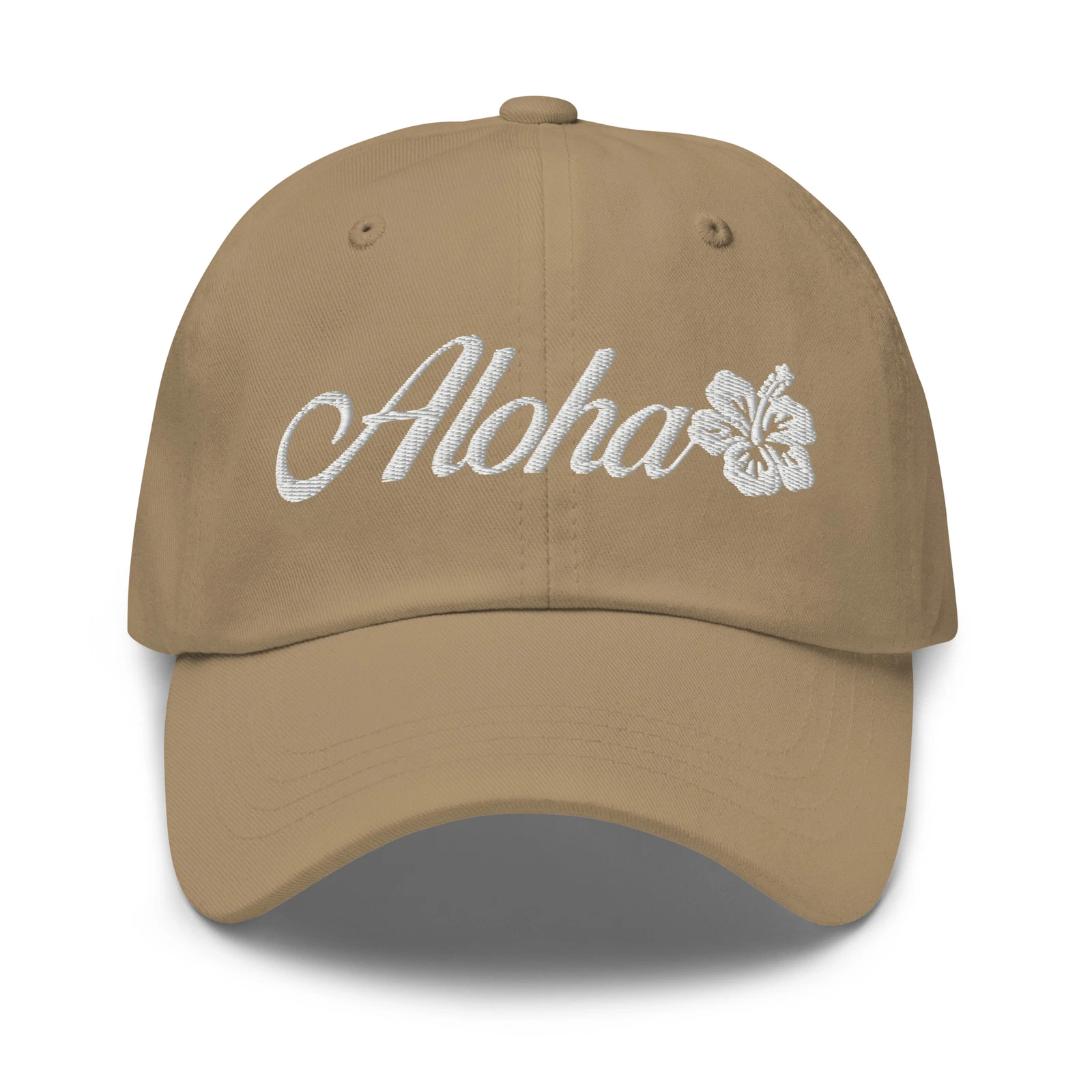 Aloha Dad Hat with Hibiscus Embroidery