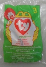TWIGS the GIRAFFE ANIMAL TY BEANIE BABY 3 1998 McDONALD'S HAPPY MEAL TOY