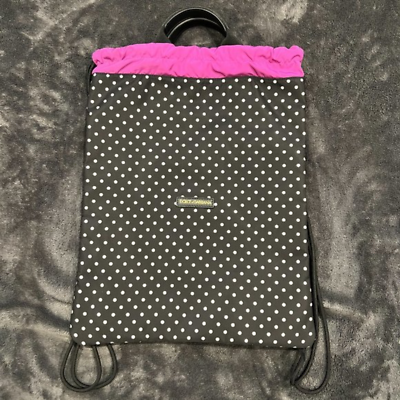 Dolce & Gabbana Black Dotted Adjustable Drawstring Women Nap  display picture 1