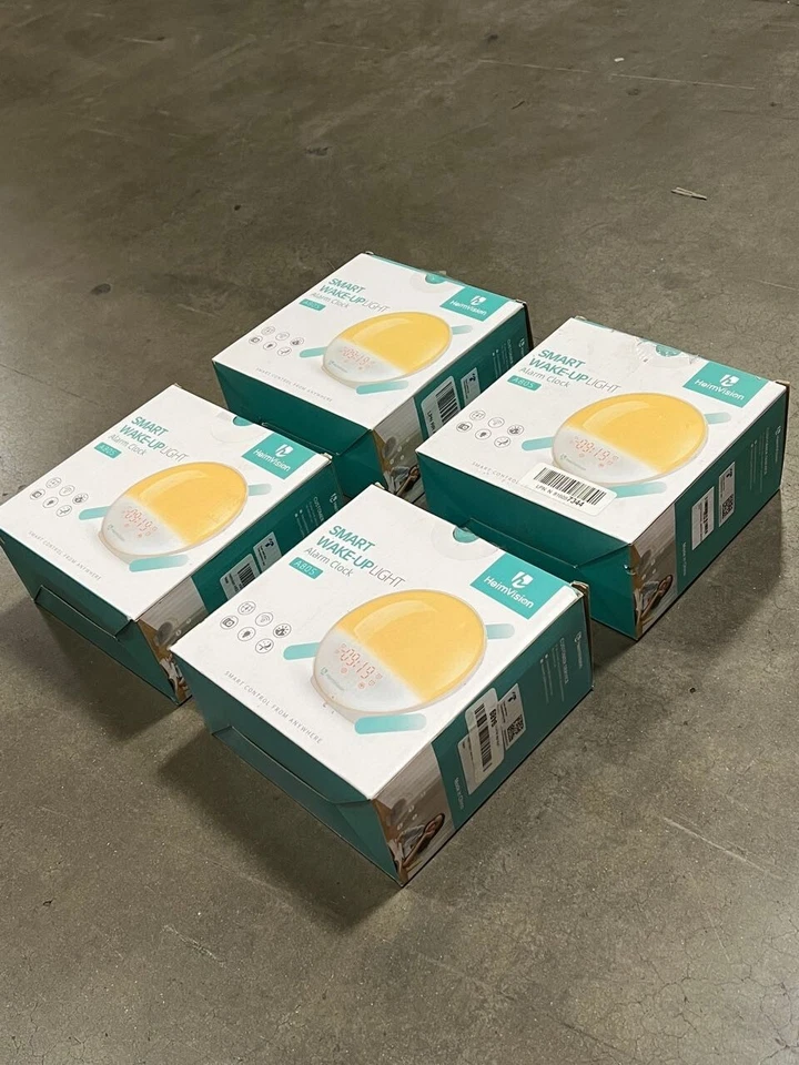 4 Pack Sunrise Smart Wake Up Light Digital Alarm Clock A80S Nature Sounds Alexa - Image 2 of 4