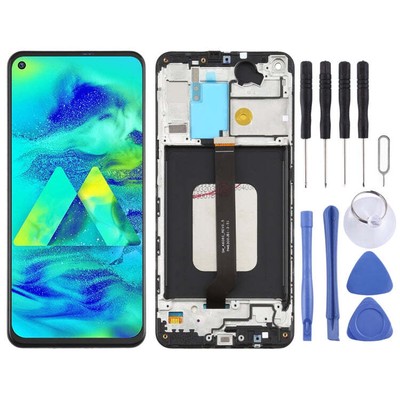 Original PLS TFT LCD Display mit Rahmen für Galaxy M40