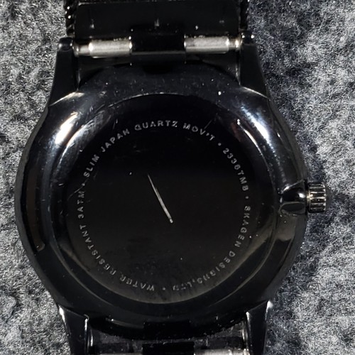 Skagen Ladies Watch Titanium Black Dial Mesh Stainless Steel Band 233STMB - Picture 4 of 9