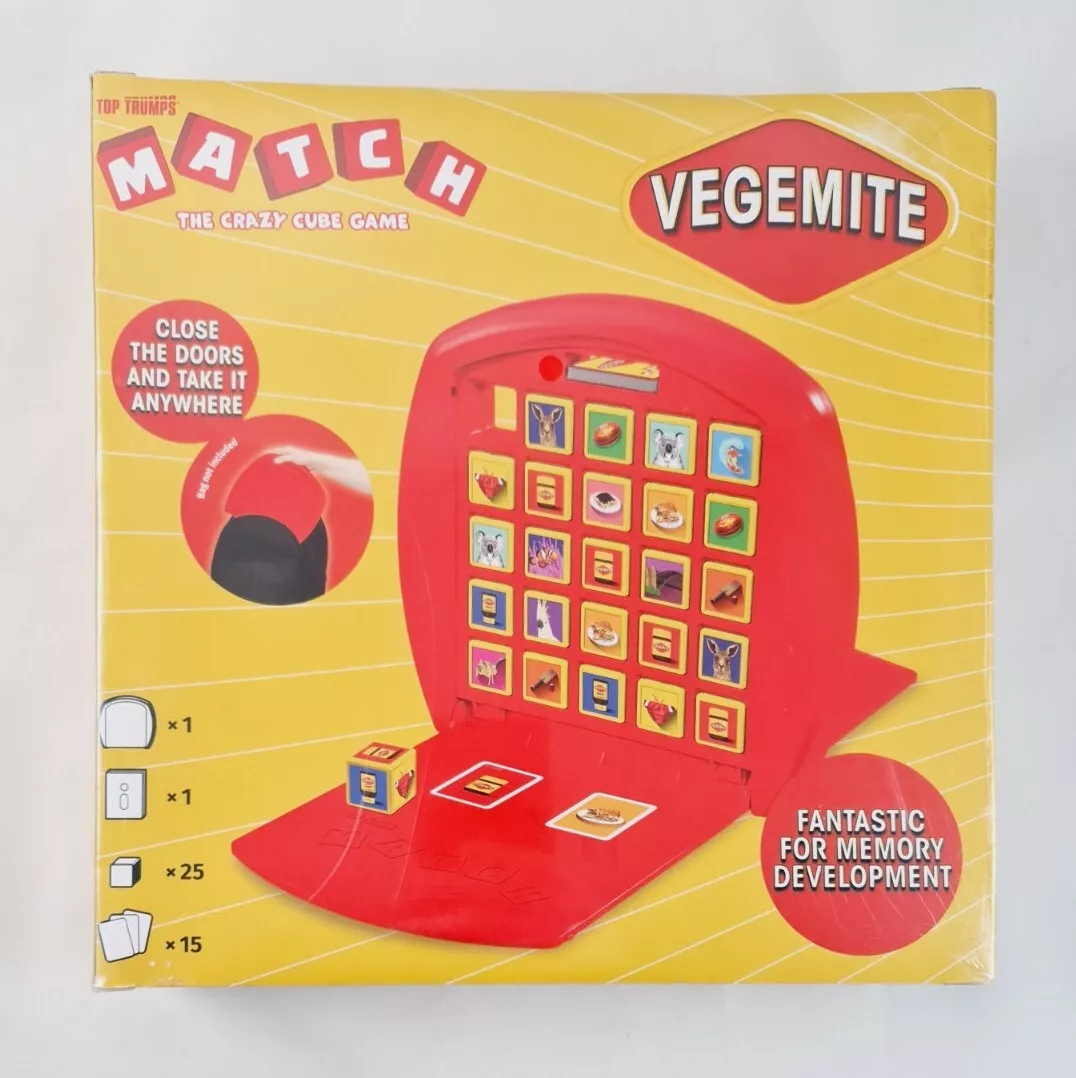 New - Vegemite Match The Crazy Cube Game 2023 Top Trumps 100 Years of  Vegemite