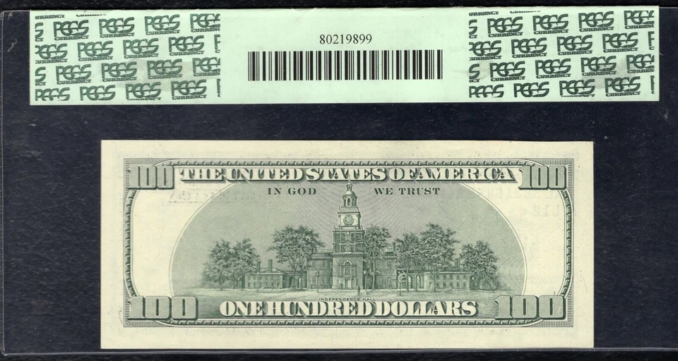 FR. 2175-L 1996 $100 FEDERAL RESERVE NOTE “MISSING HOLOGRAPHIC INK” PMG AU-53EPQ - Image 2 of 2