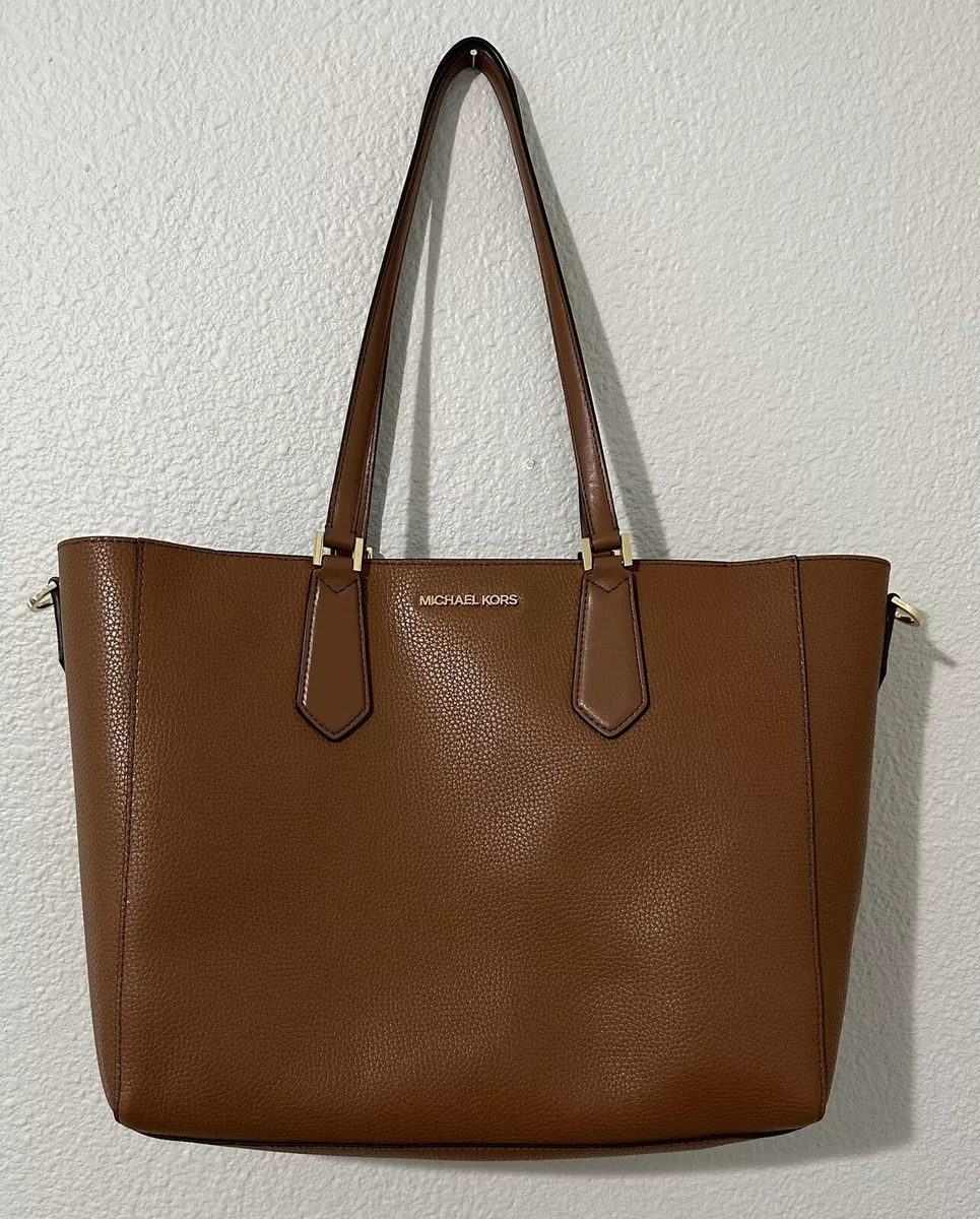 Michael Kors, Bags, Michael Kors Kimberly Large 3in Tote Brown Luggage