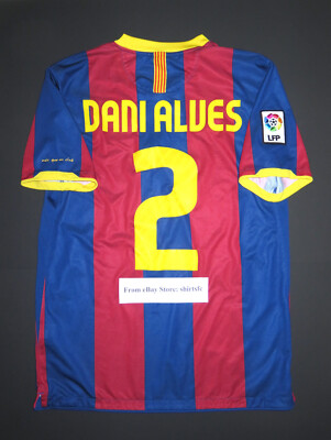 2010-2011 Nike Authentic FC Barcelona Dani Alves Home Jersey Shirt