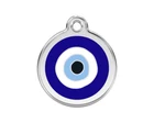 RED DINGO EVIL EYE ENGRAVED DOG / CAT IDENTITY PERSONALISED TAG - 3 SIZES