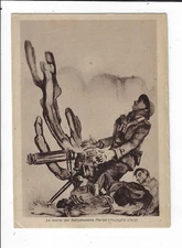 Italian Art Military WWI Postcard The Death of Lieutenant Marini p2181