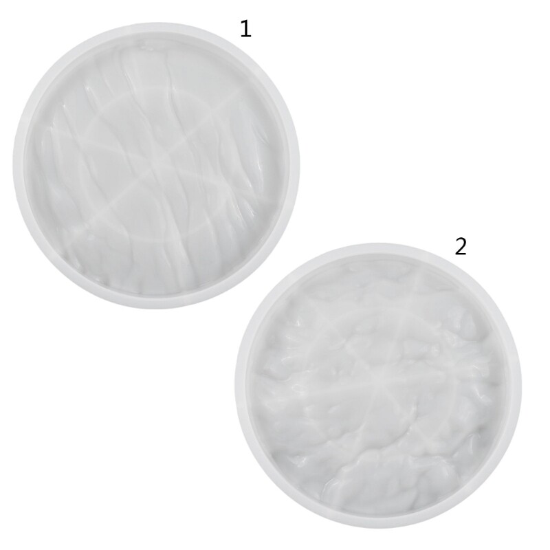 Wavy Plate Tray Silicone Mold for Epoxy Resin Gypsum Cement Craft Decoration  