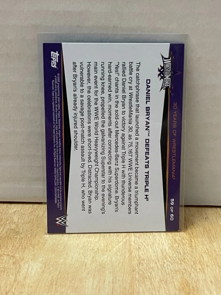 2014 Topps WWE Road to Wrestlemania 30 Years of Wrestlemania Daniel Bryan #59 - Image 2 of 2