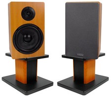 2 Rockville RockShelf 64C Wood 6.5" Home Bookshelf Speakers 8" Wood Stands