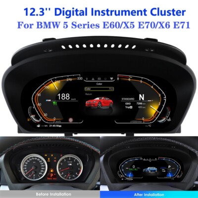 12.3''Digital LCD Instrument Cluster for BMW 5 Series E60 E70 E71
