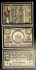 1921 Germany LAUENSTEIN 10 25 50 Phennig Banknote / Notgeld