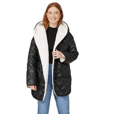 Maine Womens/ladies Quilted Padded Reversible Coat Dh1320