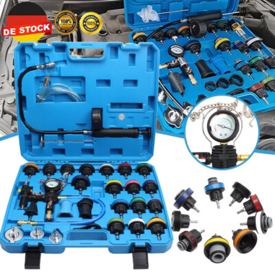 28 tlg KFZ Kühler Abdrückgerät Kühlsystemtester Vacuum Cooling System Tester Kit