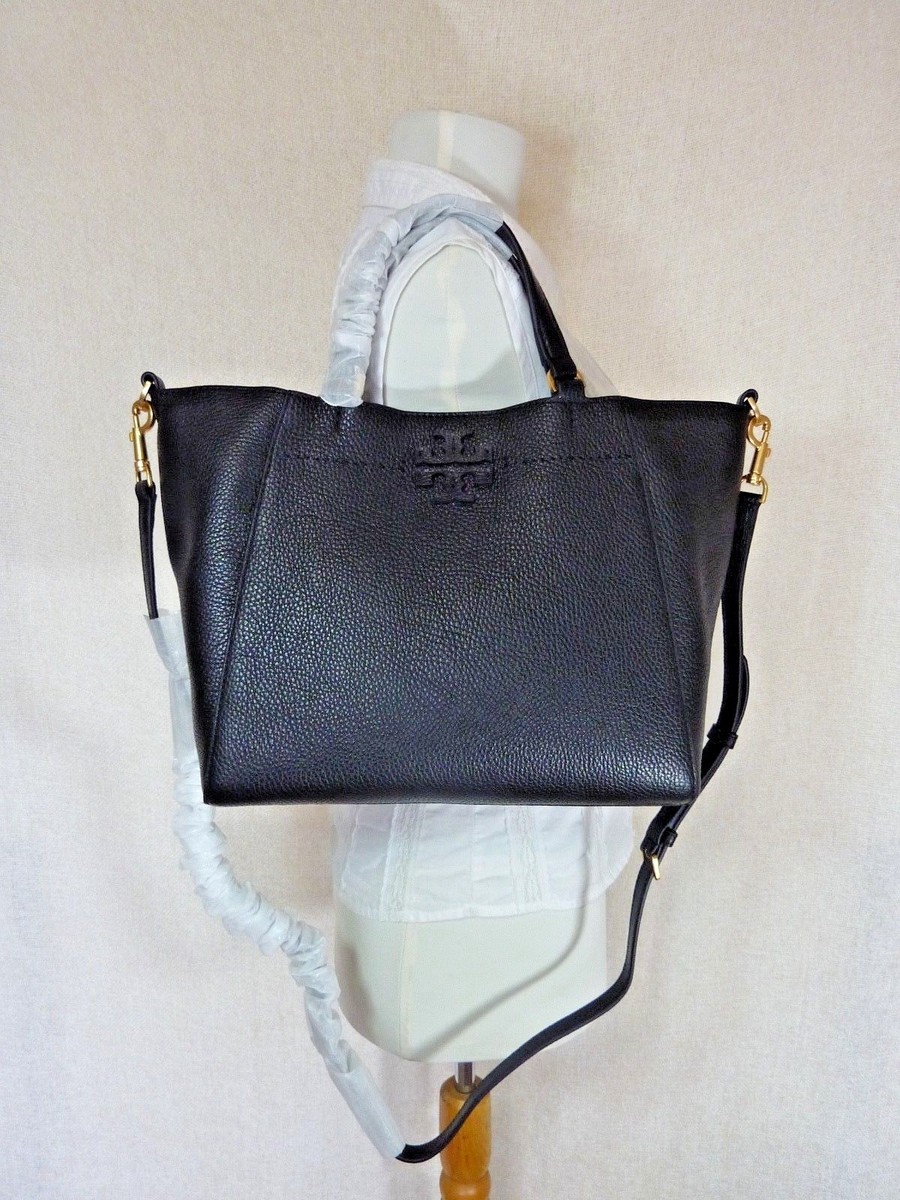 NEW Tory Burch Black McGraw Small Carryall Tote $458 | eBay