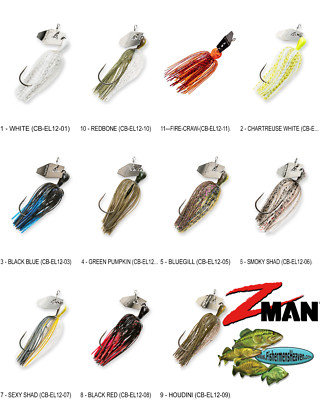 Z-MAN Chatterbait ELITE Bladed Vibrating Swim Jig 1/2oz (CB-EL12) Any Color 11