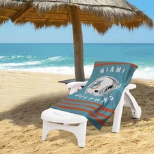 Northwest NFL Miami Dolphins "Stripes" Beach Towel, 30" x 60"