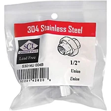 Smith-Cooper International Grnd Joint Union 1/2" Ss, Smith-Cooper International
