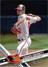 2017 Topps Update Gold #US138 Logan Verrett 1985/2017 Baltimore Orioles