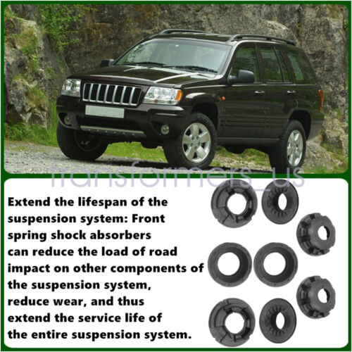 Front Rear Upper & Lower Spring Isolators Kit For 1999-2004 Jeep Grand Cherokee - Picture 5 of 10