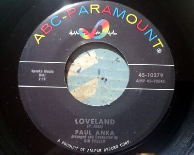Paul Anka - Loveland / The Bells At My Wedding - ABC-Paramount 10279  