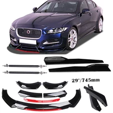 For Jaguar XE XF XJ Front Rear Bumper Lip Spoiler Splitter Side Skirt Body Kits