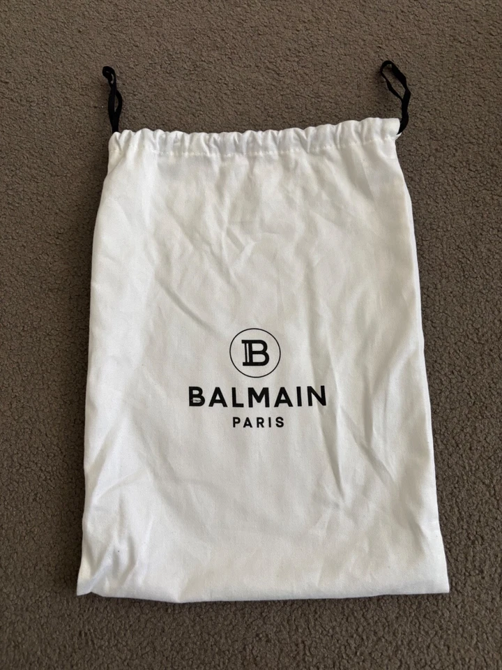 Bolso de hombro Balmain para mujer con patrón de monograma negro vinculado a cadena NUEVO Foto 4 de 4