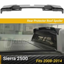 Fits 2008-2014 Gmc Sierra 2500 Hd Gloss Black Rear Protector Truck Cab Spoiler