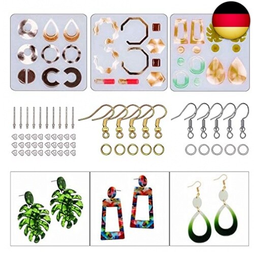 503 StüCk Epoxidharz Formen Kit Silikonform Ohrringe Harzformen Ohrring Schmuck-image