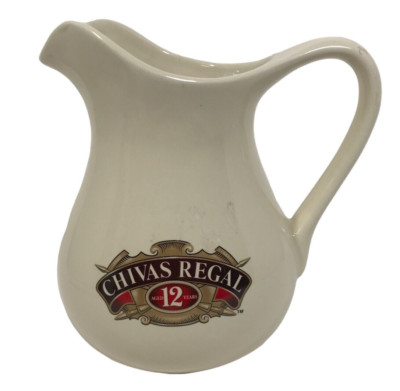 Chivas Regal 12 Year Whiskey 7 Inch White Jug Decanter Pitcher Creamer Ewer