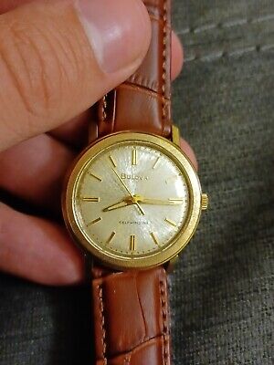 Vintage M6 1966 Bulova Automatic 10K RGP Gold Tone Sunburst Vintage M6 1966 Bulova Automatic 10K RGP Gold Tone Sunburst