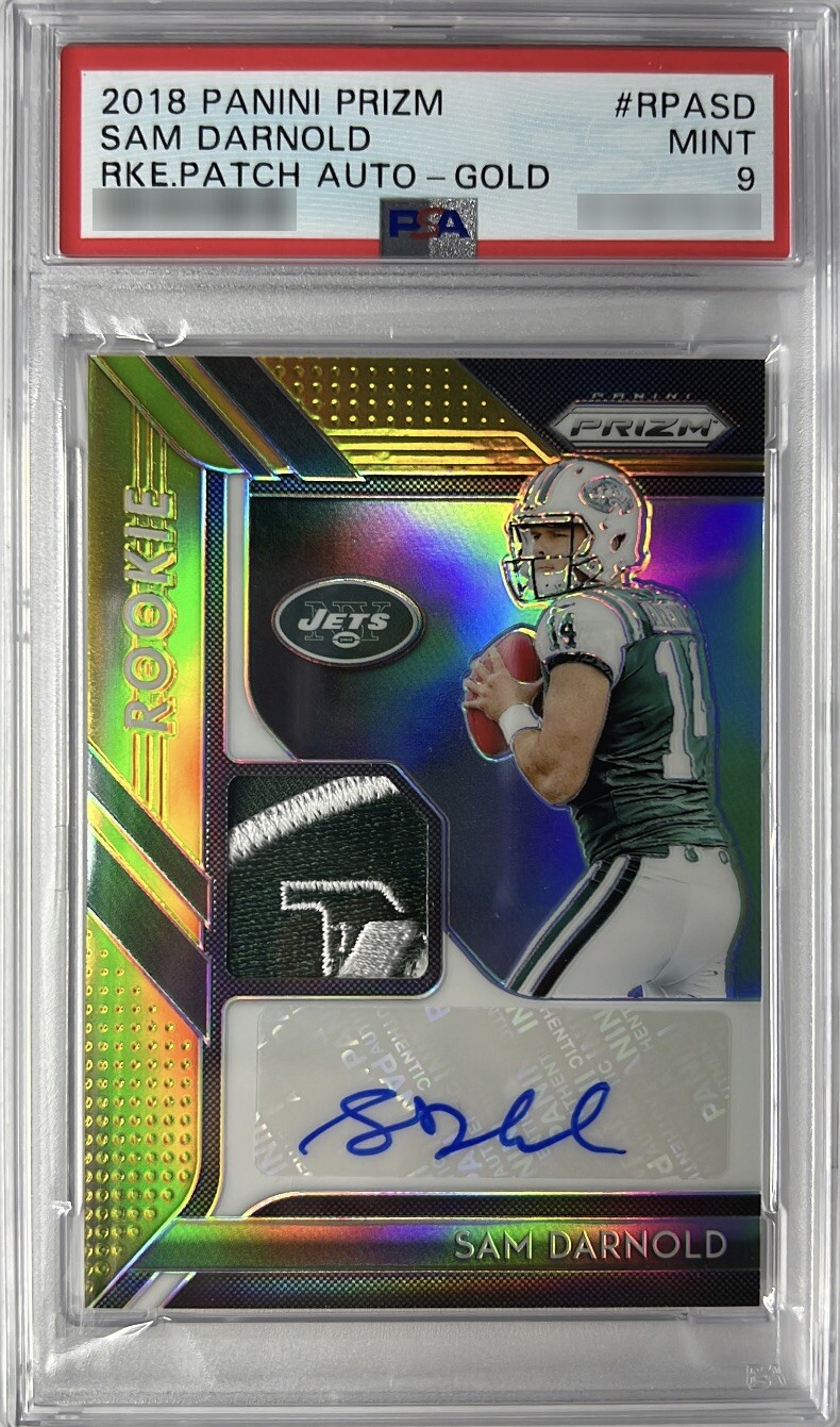 Sam Darnold Panini Prizm Rookie Patch Autographs #RPASD Gold