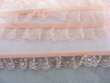 Gathered Lace  Apricot 10 metres (1001) Second